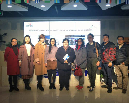 Индонезия клиенты посетят в компанию Beston в Китае